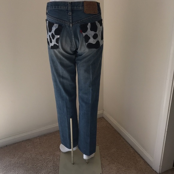 LEVI’S size 6 high waist jeans with appliqué - Picture 6 of 14
